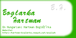 boglarka hartman business card